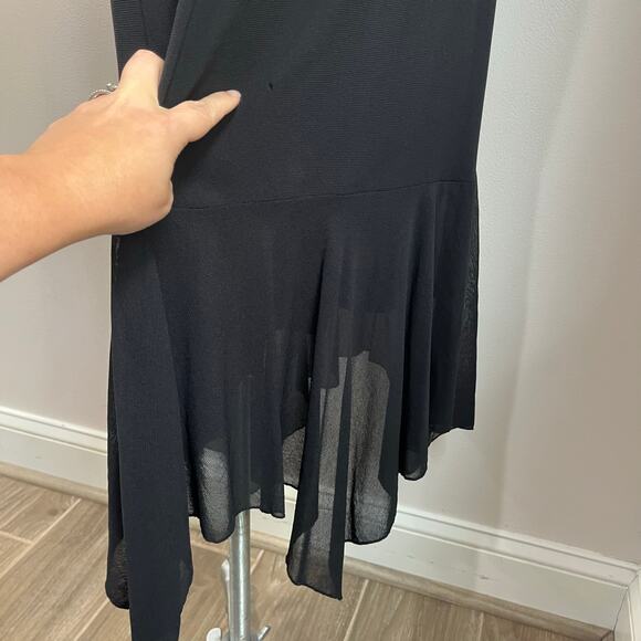 Jonathan Martin Y2K Mesh Asymmetrical Hem Whimsigoth Midi Dress Size 12 - Picture 5 of 8